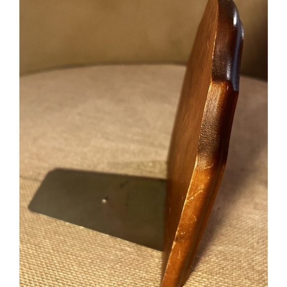 Book End Vintage Carved Owl on a Limb Stained Wood-Single Book End - Picture 2 of 8